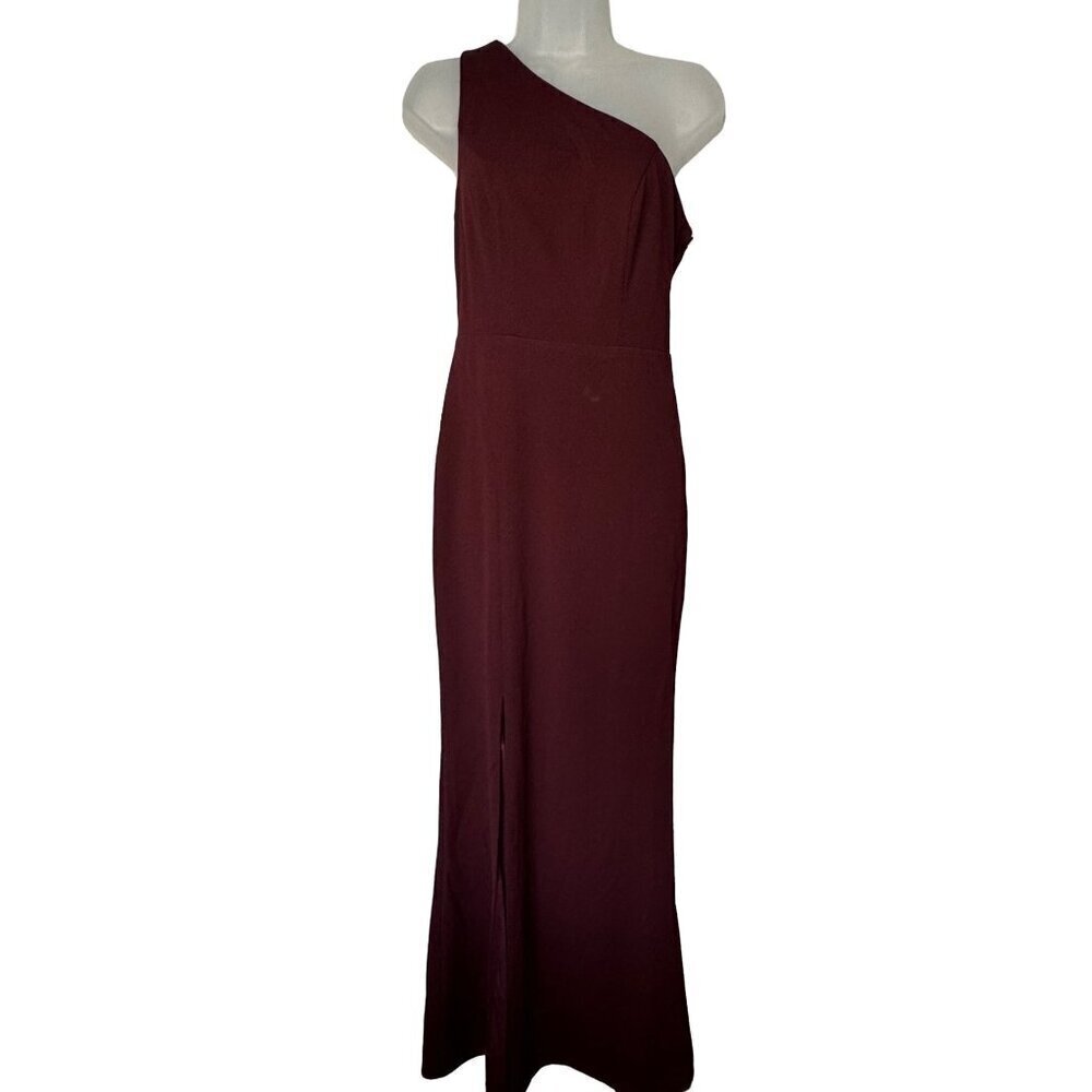 BUPT Maxi Bodycon One-Shoulder Burgundy Formal Dress SZ S NEW